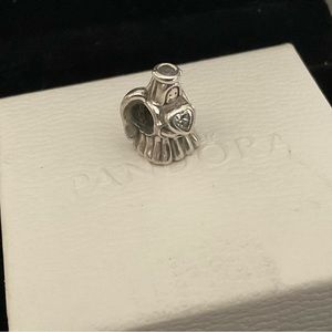 Pandora angle charm with big CZ stone